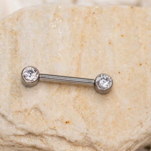 Sélène - Barre de téton ornée de brillants